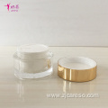 Cosmetic Packaging Plastic Cream Jar with Aluminum Cap